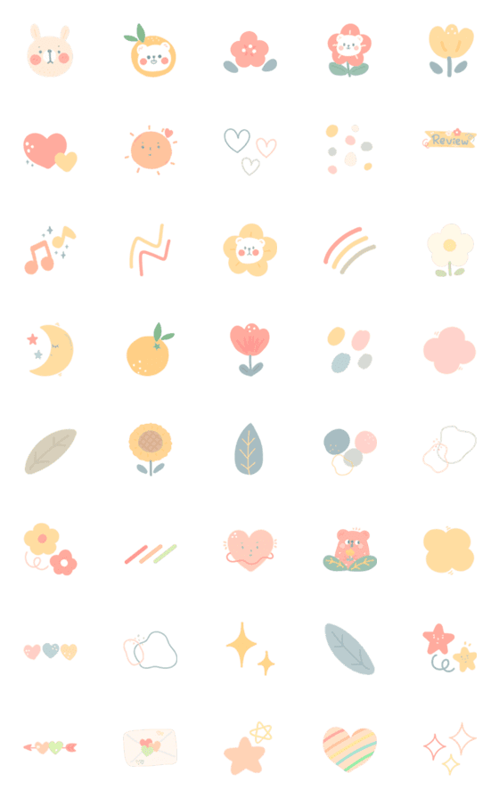 [LINE絵文字]cutie minimal emojiの画像一覧