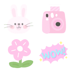 [LINE絵文字] sweets pink emojiの画像