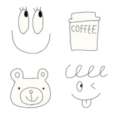 [LINE絵文字] 色んなシンプルな鉛筆らくがき絵文字セットの画像