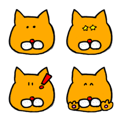 [LINE絵文字] 赤い鼻のねこの画像