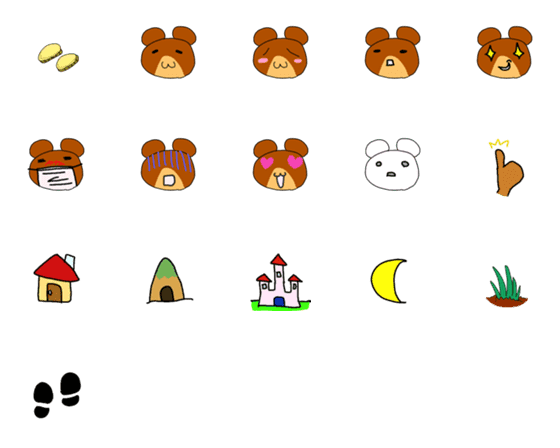 [LINE絵文字]勇者クマの日常の画像一覧