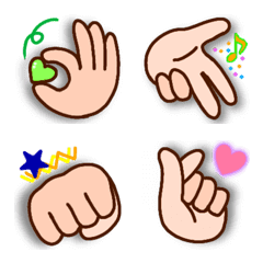 ハンドサイン ハッピー絵文字4のline絵文字 画像 情報など