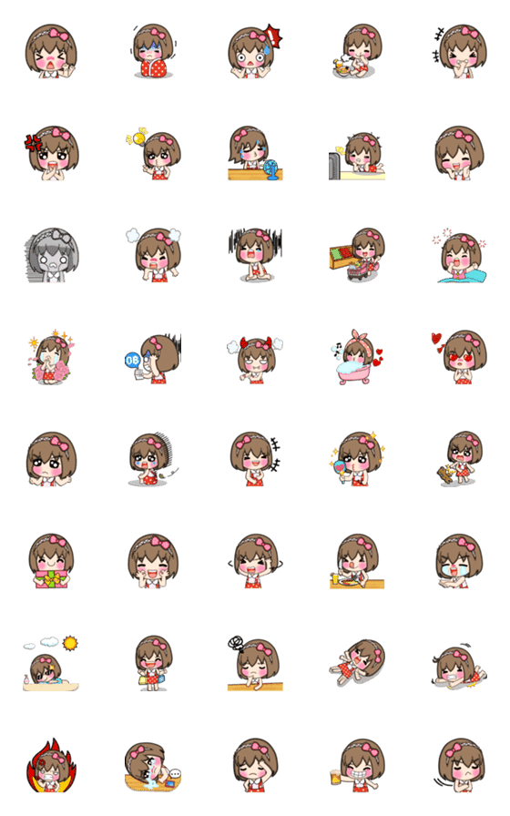 [LINE絵文字]Mimi Daily Emoji Ver.IIの画像一覧