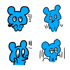 [LINE絵文字] 青いネズミのてつやの画像