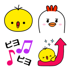 [LINE絵文字] ぴよぴよっち ＆ こけっこママ 絵文字の画像