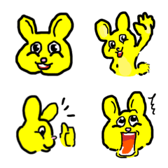 [LINE絵文字] 幸せの黄色いウサギ おのさんの画像