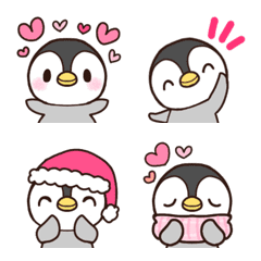 [LINE絵文字] チビかわ♡ペンギンの冬の画像