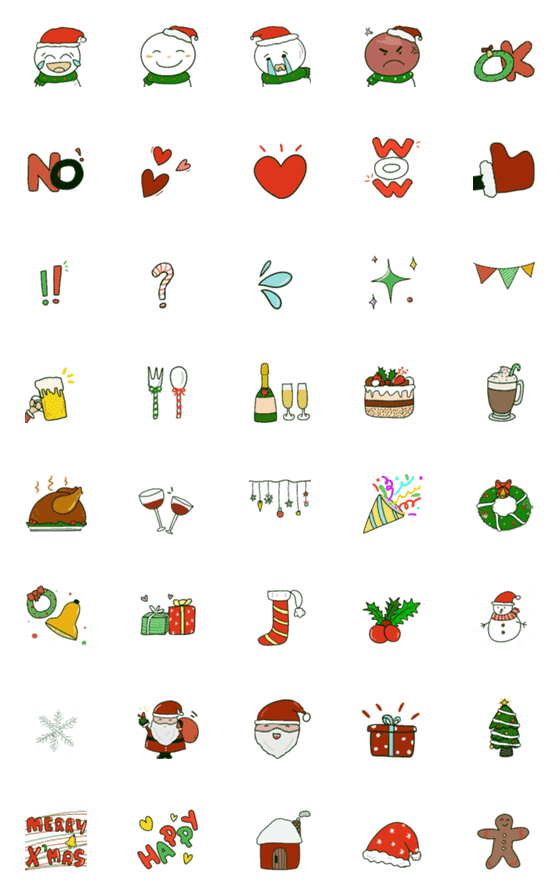 [LINE絵文字]ハッピークリスマス 絵文字の画像一覧