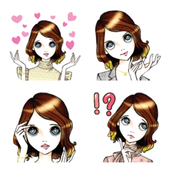 [LINE絵文字] Cute eye Emojiの画像