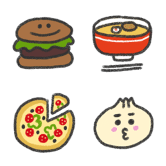 [LINE絵文字] 食べ物♡えんぴつ絵文字の画像