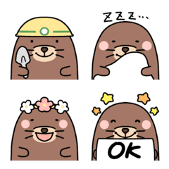 [LINE絵文字] ゆるかわいいモグラさん絵文字の画像