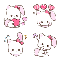 [LINE絵文字] うさねこ♡Lilyの画像