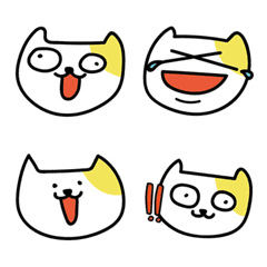 [LINE絵文字] yellow silly catの画像