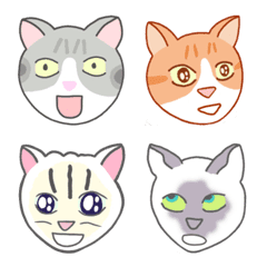 [LINE絵文字] LATTE ＆ MILKTEA and their cat friends.の画像