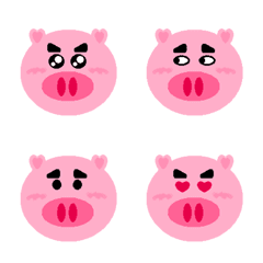 [LINE絵文字] Little choppy pigの画像