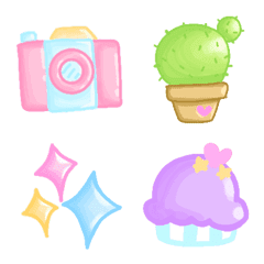 [LINE絵文字] Cutie emoji : kawaii sweety pastelの画像