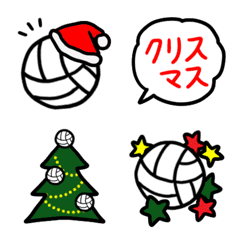 [LINE絵文字] メリークリスマス♥️バレーボールの画像