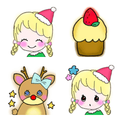 [LINE絵文字] ふんわりフワちゃん♥クリスマス冬絵文字3の画像