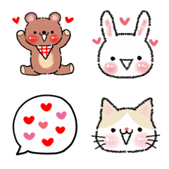 [LINE絵文字] にこにこ♡動物えもじの画像