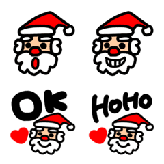 [LINE絵文字] クリスマスに使える★サンタクロース絵文字の画像