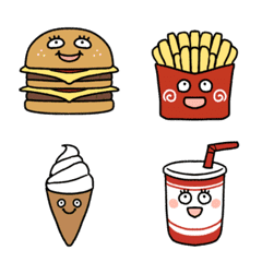 かわいいファストフード絵文字の絵文字メイン画像