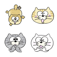 [LINE絵文字] たぬねこ ごろんた なかよし絵文字の画像