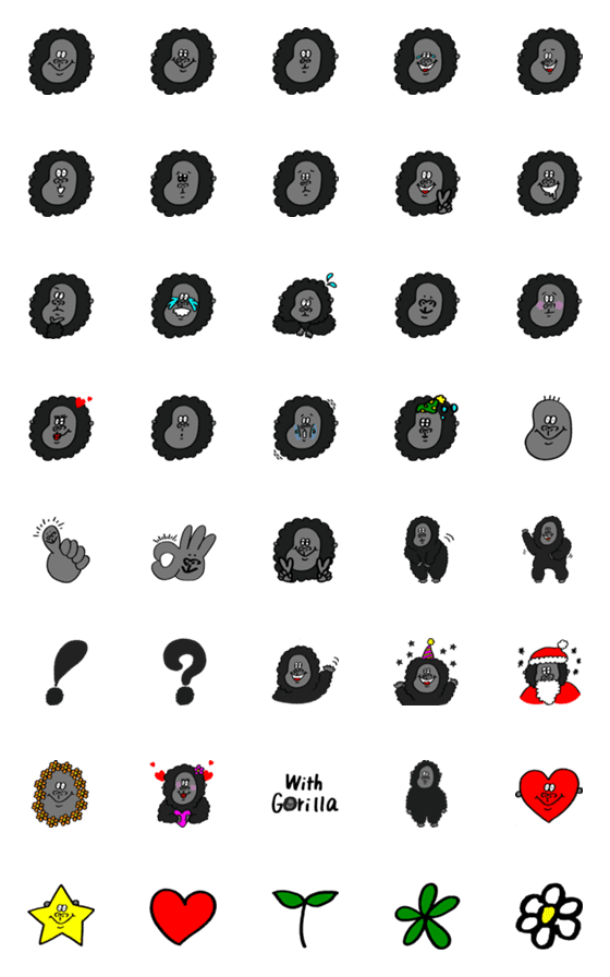[LINE絵文字]いつもごりらの画像一覧