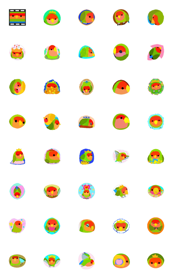 [LINE絵文字]コザクラインコ生活の画像一覧