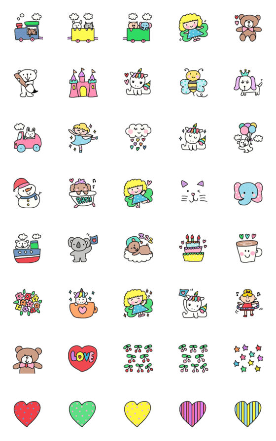 [LINE絵文字]children emoji100の画像一覧