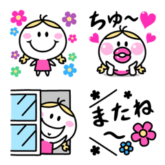 [LINE絵文字] おしゃべりスマイルのカワイイ日常絵文字の画像