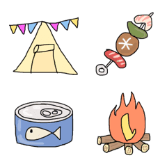 [LINE絵文字] let's go camping！の画像