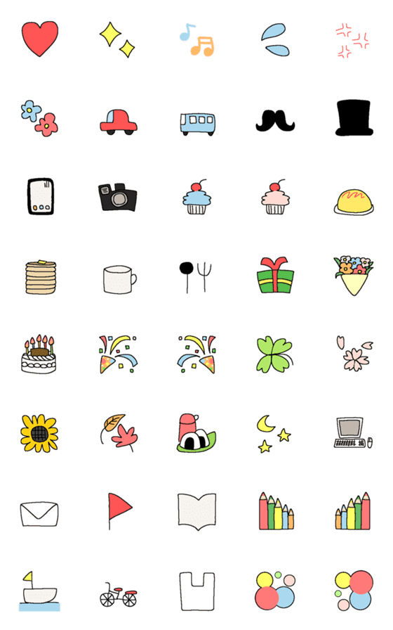 [LINE絵文字]普段使いOKの絵文字の画像一覧