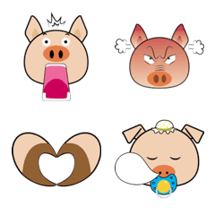[LINE絵文字] Pig expression diaryの画像