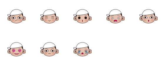 [LINE絵文字]Cap guy's expressionの画像一覧