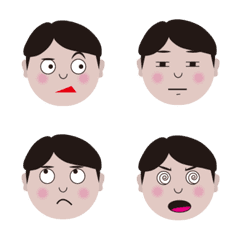 [LINE絵文字] Cute Boy's facial expressionの画像