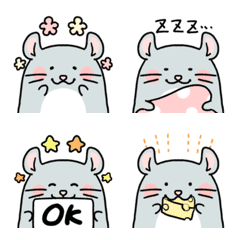 [LINE絵文字] ゆるかわいいチンチラさん絵文字の画像