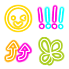 [LINE絵文字] ⭐ぜったい❤派手かわいい❤ネオン色なEmoji⭐の画像