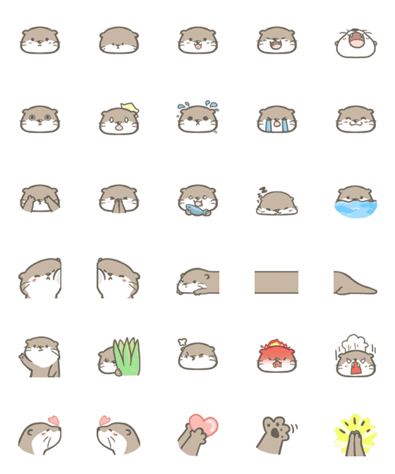 [LINE絵文字]Loc's Otter - Emojiの画像一覧