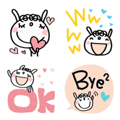 [LINE絵文字] うさくる♡ハート絵文字の画像