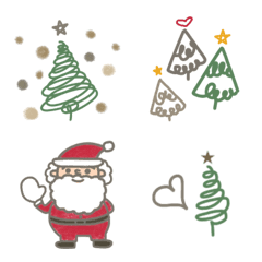 [LINE絵文字] シンプルおしゃれなクリスマス絵文字の画像