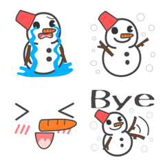 [LINE絵文字] 冬だ！ポップ♪でキュート♡な雪だるまの画像