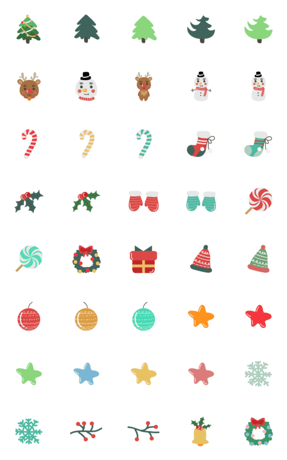 [LINE絵文字]Some Cute Christmas Emojiの画像一覧
