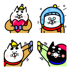 [LINE絵文字] 猫のおっさん10（冬）の画像