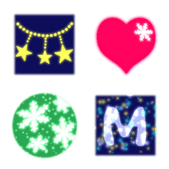 [LINE絵文字] キラキラ☆夜景やネオン風クリスマス絵文字の画像