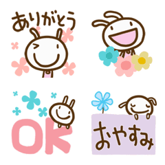 [LINE絵文字] ウサギなだけに♪お花絵文字の画像