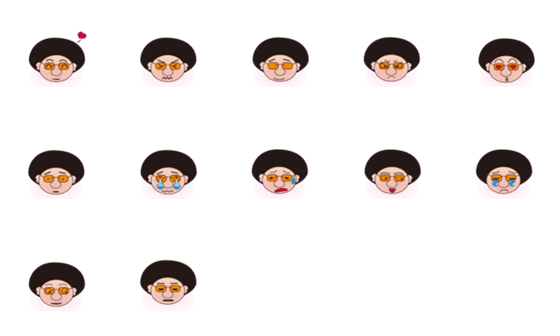 [LINE絵文字]60's Funky girlの画像一覧