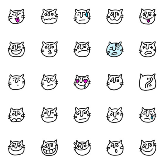 [LINE絵文字]おしずまんずキャットの画像一覧