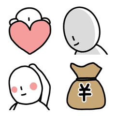 [LINE絵文字] 控えめな白い人の画像