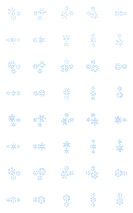 [LINE絵文字]雪の結晶絵文字の画像一覧