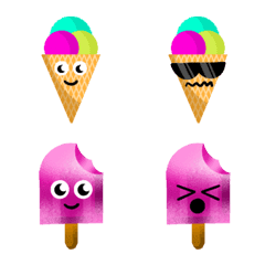[LINE絵文字] Handdrawn Ice Cream Emojiの画像